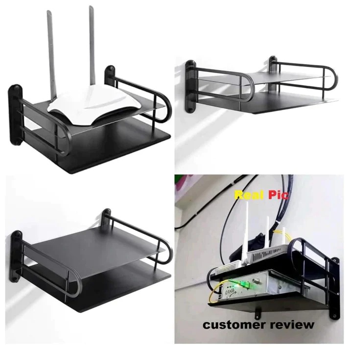 2-Layer Wall Mounted WiFi Router Stand & Storage Box (DBD) : 3154 - Image 2