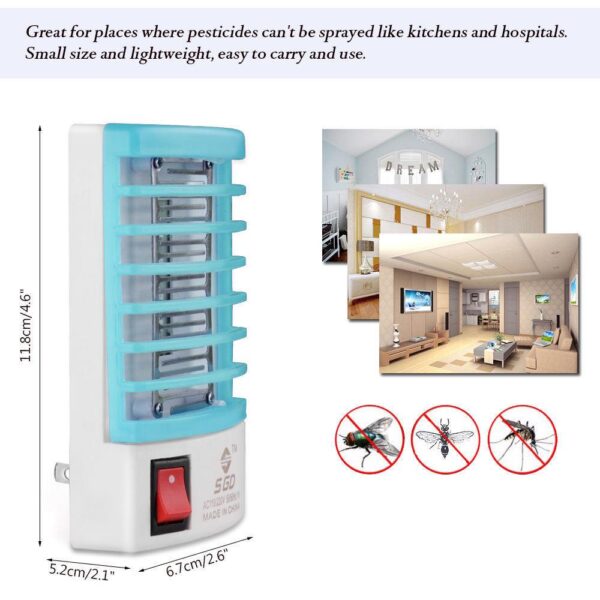 Electric Mosquito Killer Lamp – Non-Toxic Insect Killer & Night Light with 220V Plug, Low Power Consumption & 5 Sq. Meter Coverage for Safe Home Use - Image 6
