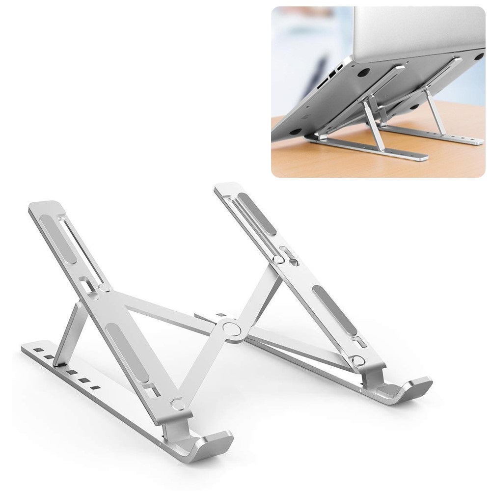 Aluminum Alloy Adjustable Foldable Laptop Stand – Portable Ergonomic Notebook Riser, 7-Level Height Adjustment, Heavy Duty 20kg Load Capacity & Universal Compatibility for All Laptops - Image 2