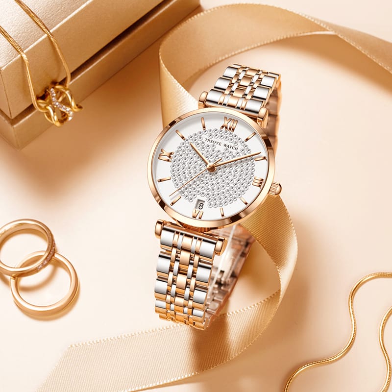 Trsoye Women's Two-Tone Chain Watch - Image 3