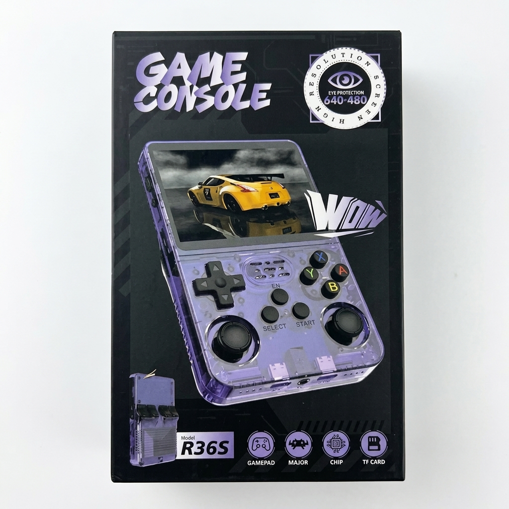 R36S Retro Game Console 64GB 20000+ Games Linux and PSP Gaminig System 3.5 Inch IPS Screen Portable Pocket Game