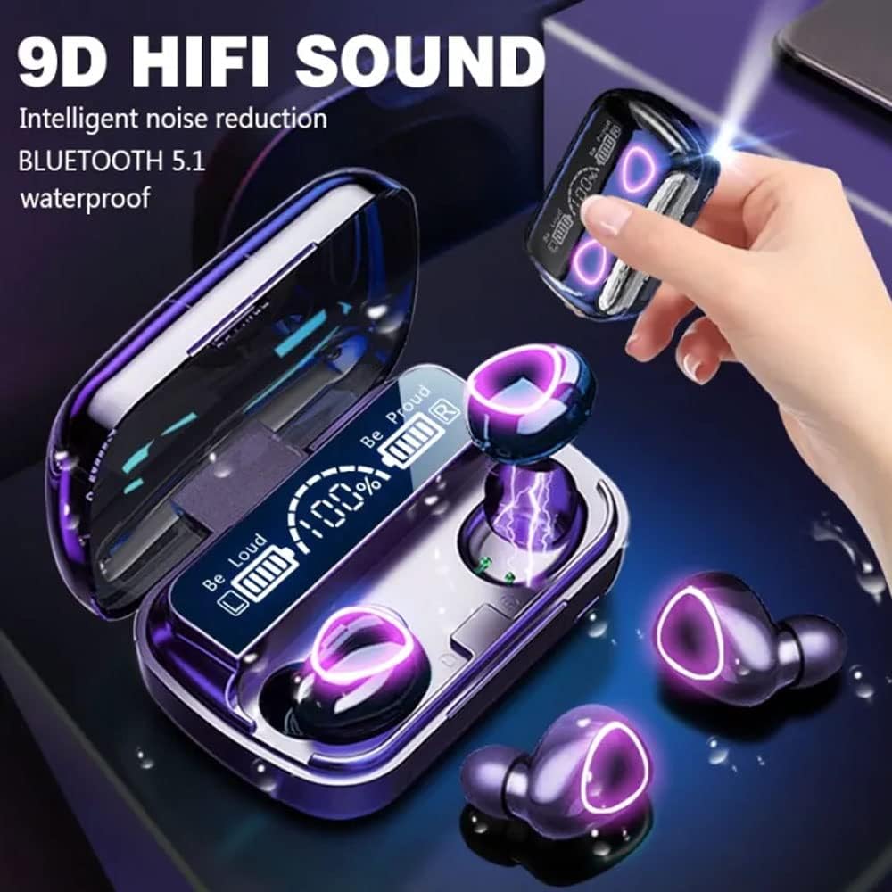 M10 True Wireless Earbuds – Bluetooth 5.1 TWS with 2000mAh Power Bank Charging Case, LED Battery Display, IPX7 Waterproof & Hi-Fi 9D Bass - Image 2