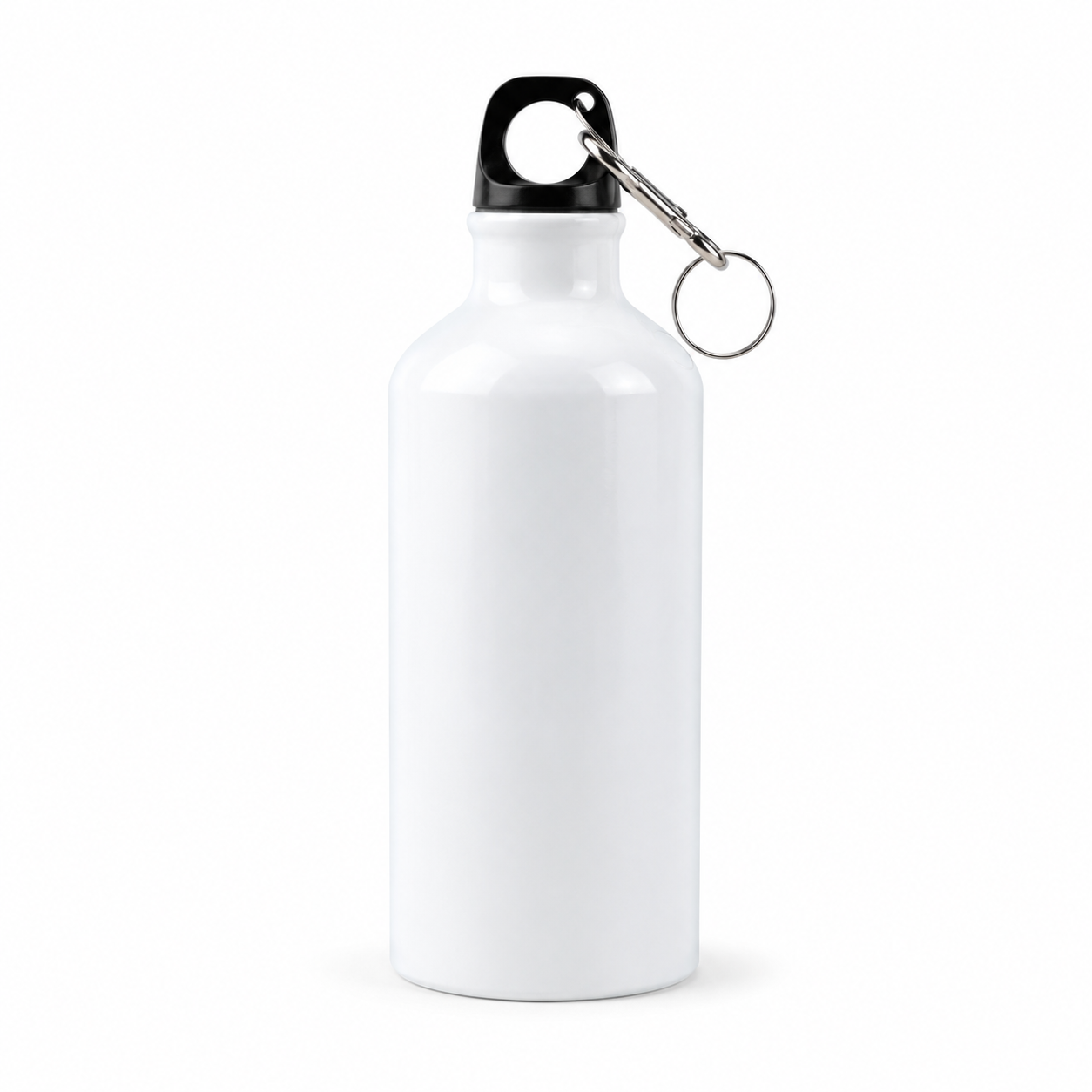 Water Bottle White 500ml – Lightweight Aircraft-Grade Aluminum Portable Sports & Travel Bottle with Glossy Finish & Carton Box (Model: INTE-7801) - Image 2