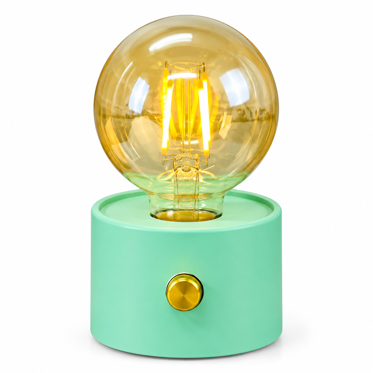 Vintage Edition LED Bulb Night Light – Rechargeable Cordless Art Classics Table Lamp with Dimmable Rotary Knob & Warm Ambient Glow for Bedroom & Home Decor - Image 4