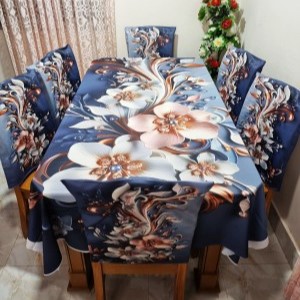 China Premium 3D Print Table Cloth Set - Image 2