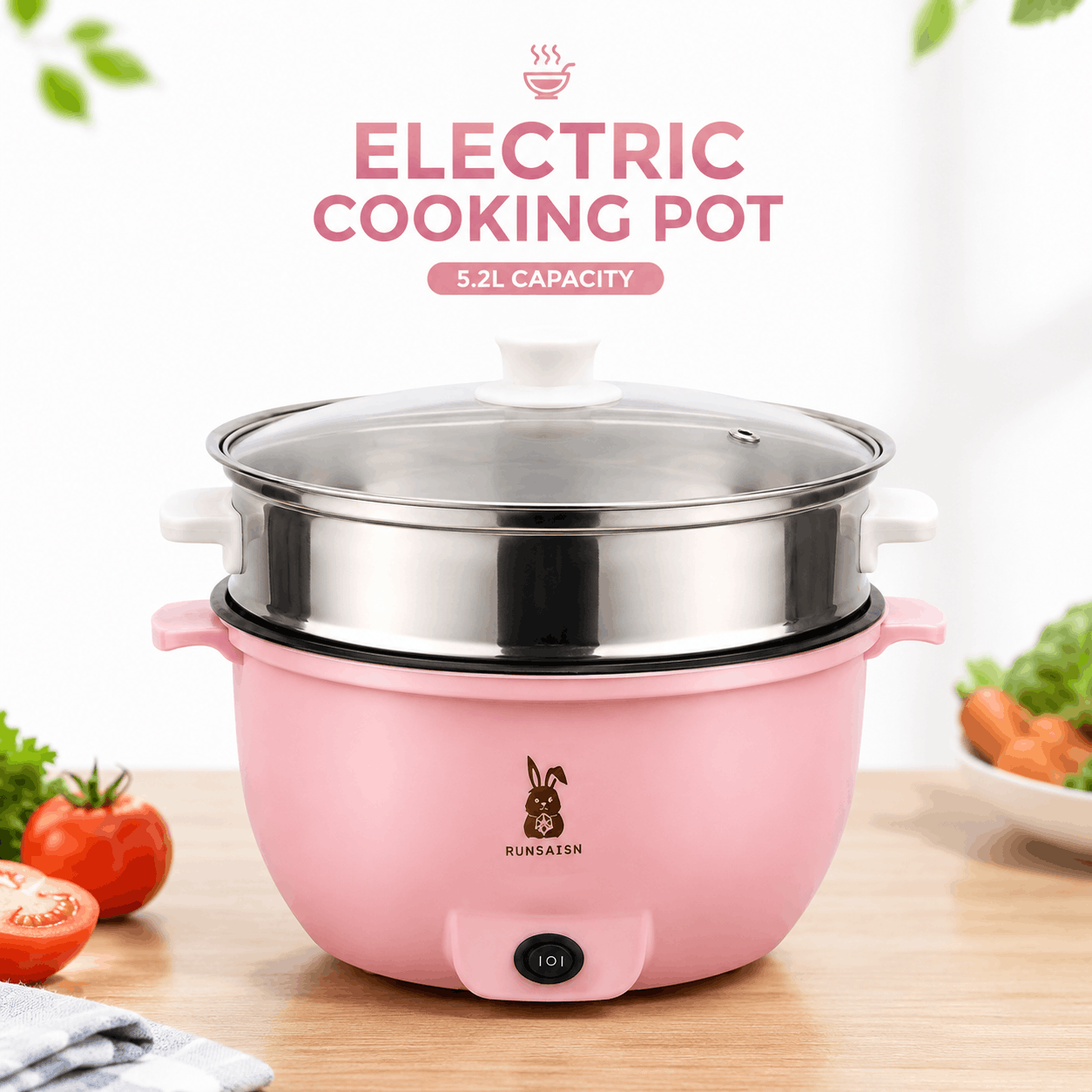 RUNBAISN Electric Cooking Pot