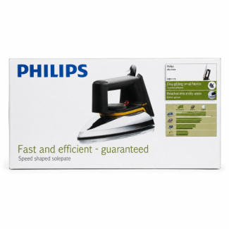 Philips HD1172 Dry Iron 1000W – Lightweight Non-Stick Linished Soleplate, Pointed Slim Tip & Button Groove for Smooth, Fast Ironing