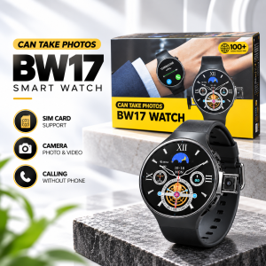 BW17 Smart Watch with Built-in Camera & SIM Card Support (Round Dial)