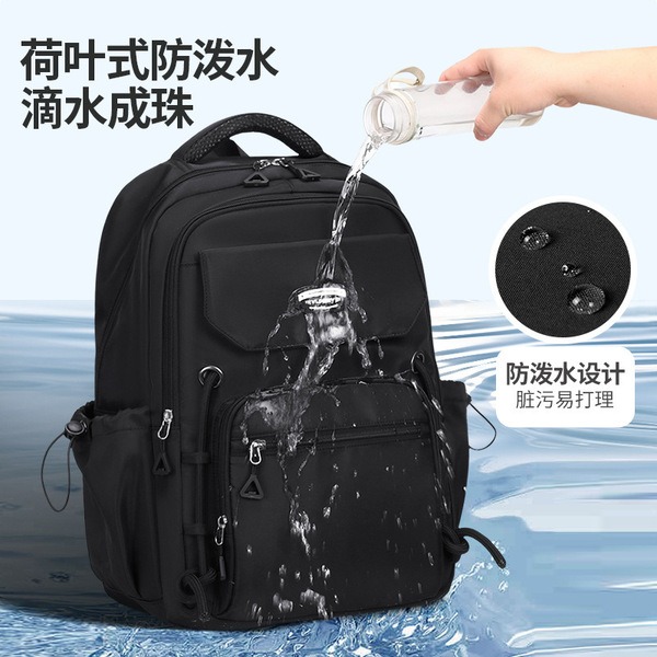Stain-Resistant Waterproof School & College Backpack – Durable Nylon Softback Daypack with 20-35L Large Capacity, Multiple Compartments & Premium Zippers (22x14x07 Inch) - Image 3