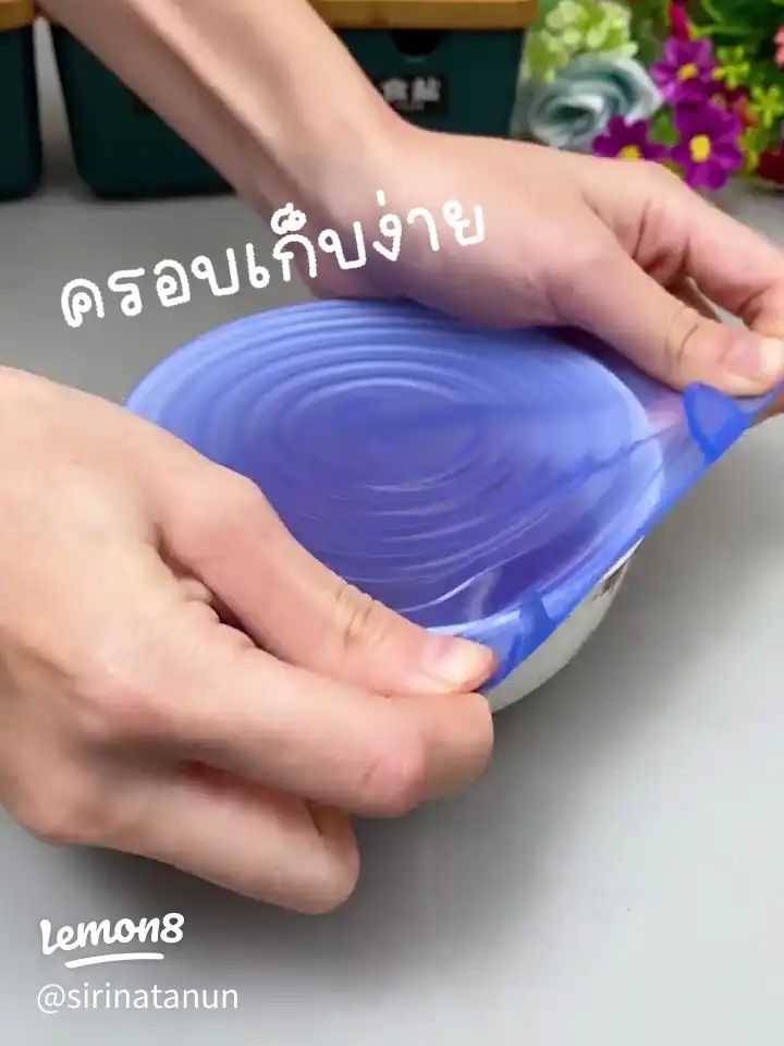 Tampas extensíveis de silicone, 6 pçs, reutilizáveis, wrap comida, mantem fresco, sela a tigela, elástico, capa de enrolar, cozinha, panelas - Image 3