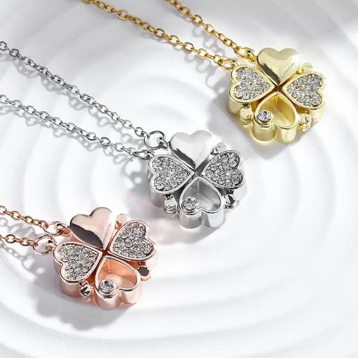 Love Heart Magnetic Pendant Chain Necklace - Image 4