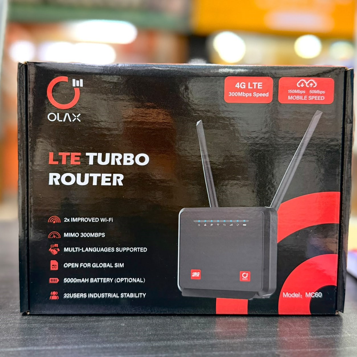 OLAX MC60 300Mbps Wi-Fi LTE Turbo Router 5000mah Battery - Image 6