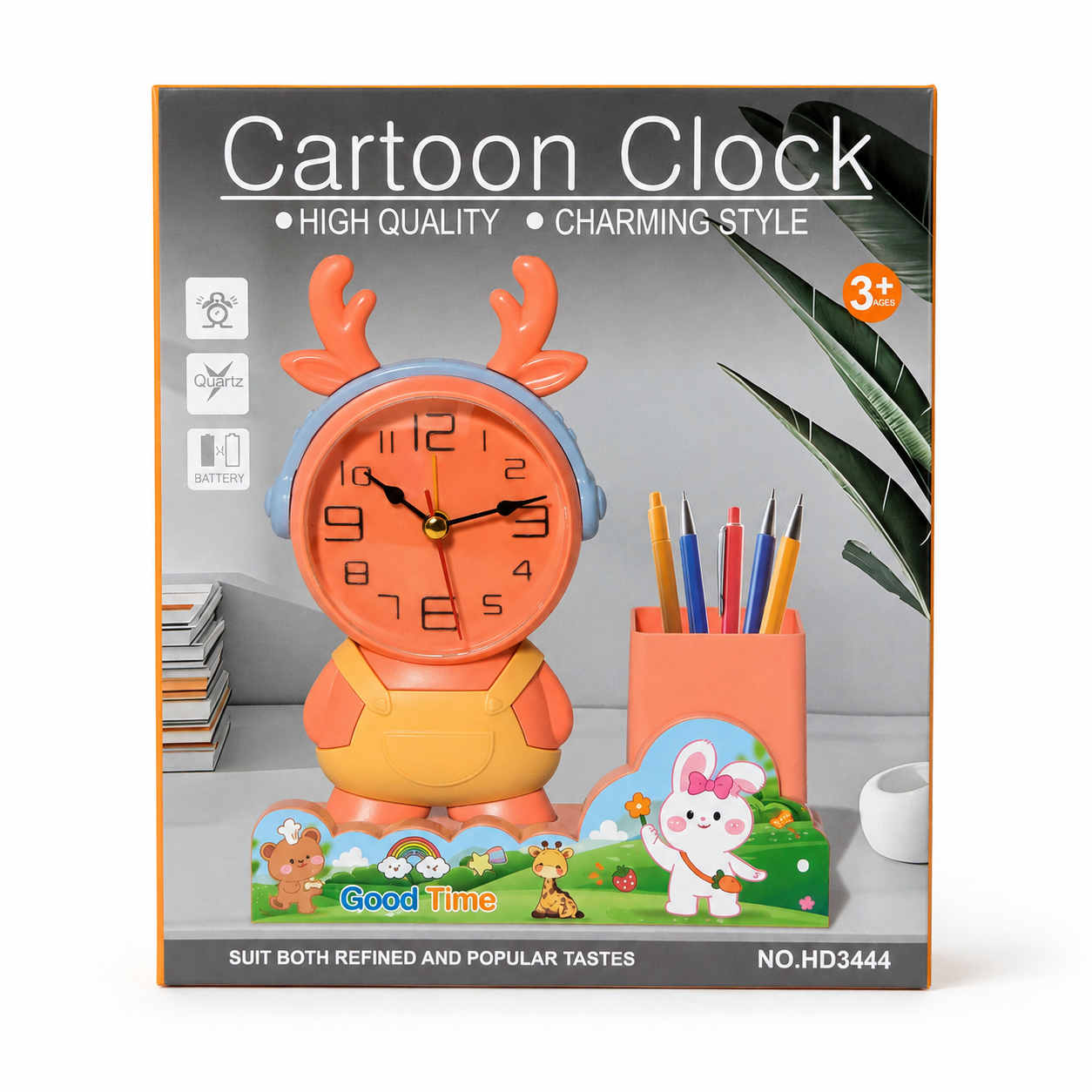 3 in 1 Table Lamp with Analog Clock & Pen Holder - Image 6