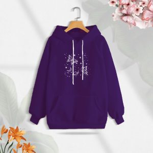 Premium Comfortable (Butterflies Glove) Ladies winter hoodie