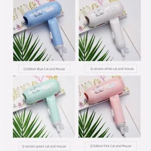 Cartoon Fashion Hair Dryer for Children/Students/Dormitories/Travel Portable Foldable 2-speed Home Hair Dryer