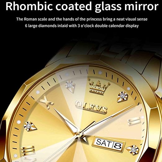Butter Fly Lock OLEVS 9931G New Exclusive Design Quartz Watch for Men Golden - Image 5