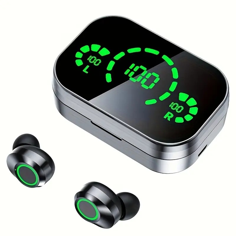 YDmini Portable True Wireless Earbuds – Bluetooth 5.3 TWS with Mirror Finish LED Display, 9D Hi-Fi Stereo Sound, Power Bank Case & IPX7 Waterproof - Image 3
