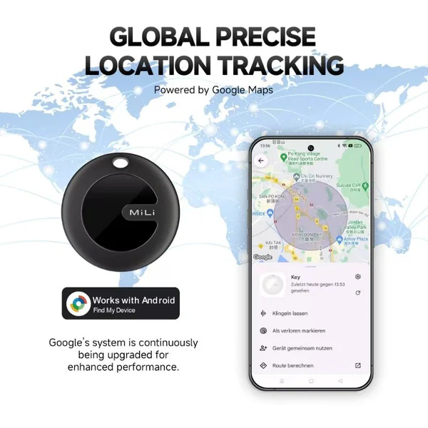 MiLi MiTag Smart Bluetooth Tracker & Item Finder – Dual iOS Apple Find My & Android Google Find My Device Support, Real-Time Location, Loud Ringer, IP67 Waterproof & 1-Year CR2032 Battery - Image 3