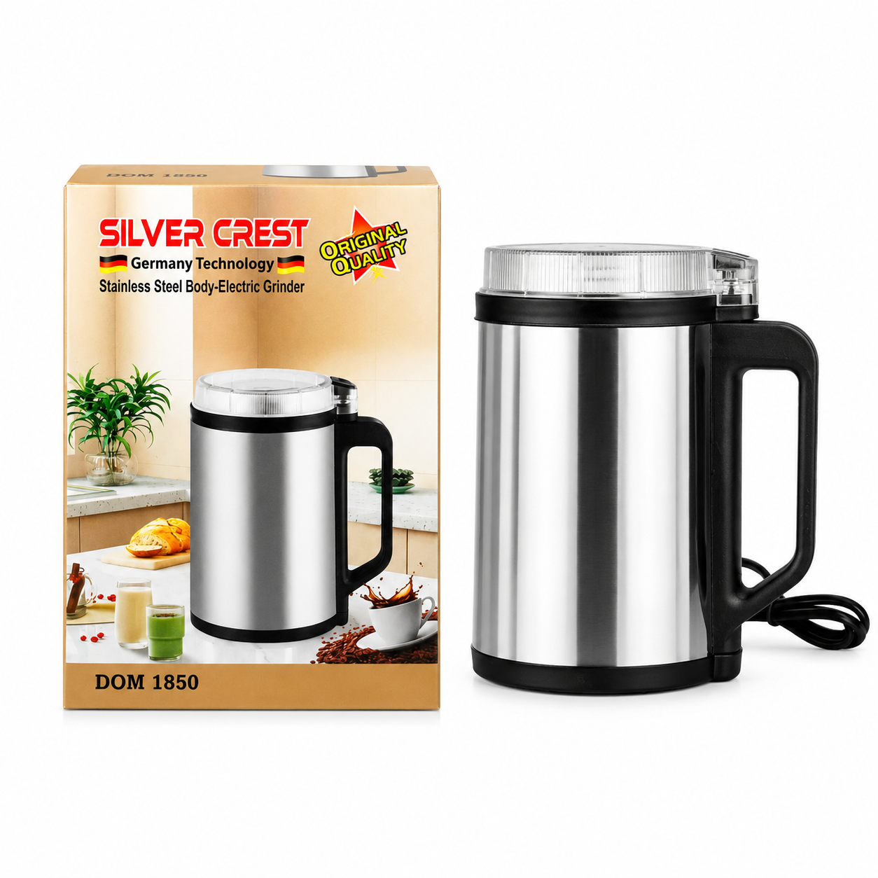 Silver Crest RAK-001 Electric Grinder – 1200W-1500W Heavy-Duty Stainless Steel Multi-Purpose Spice, Coffee Bean & Dry Grain Grinder - Image 4