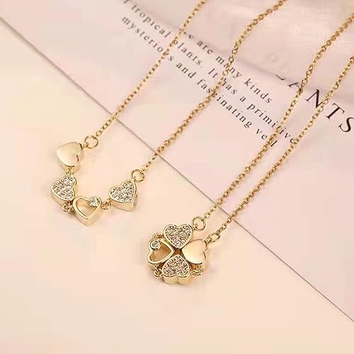 Love Heart Magnetic Pendant Chain Necklace - Image 7