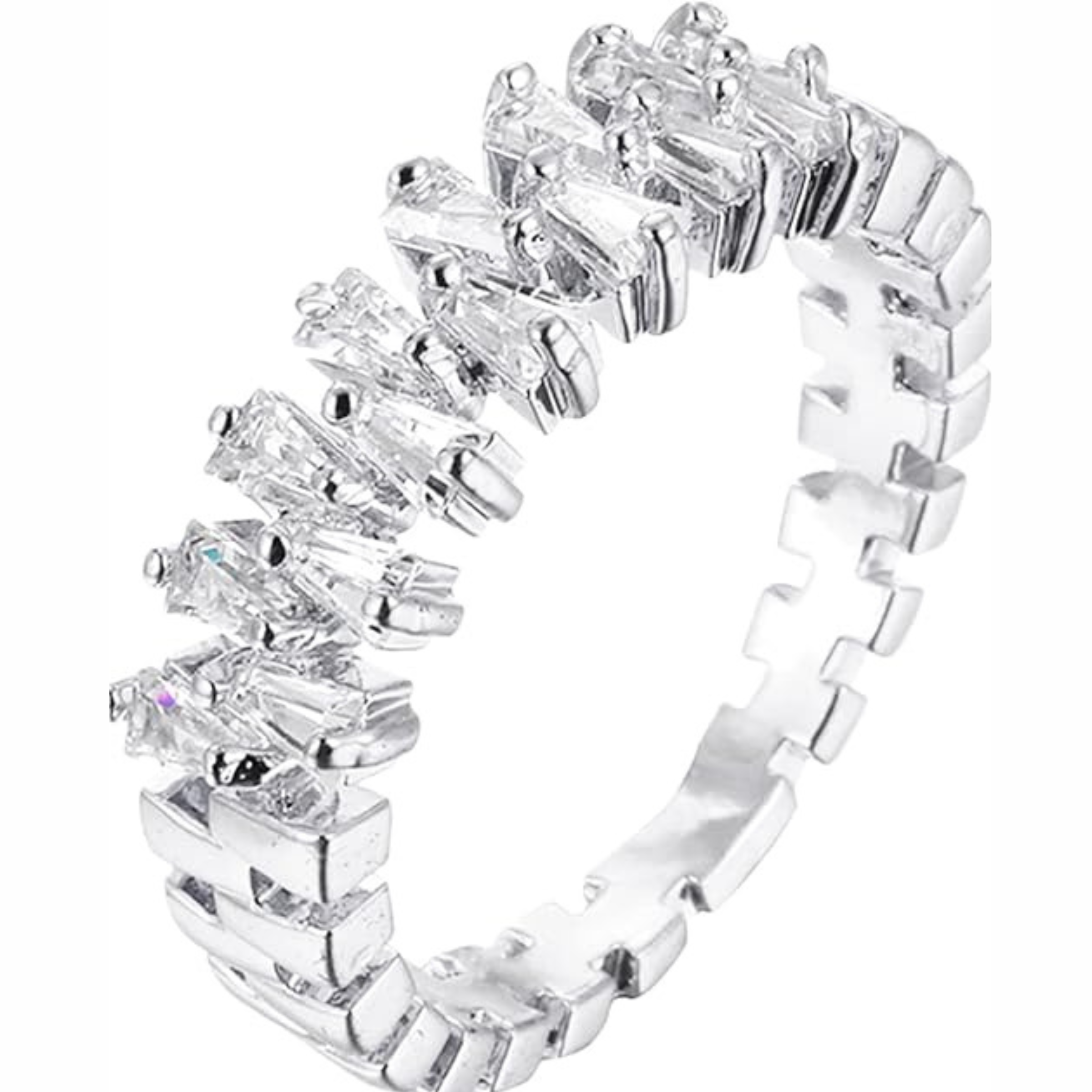 Double Rows Diamond Rings for Womens - Image 3