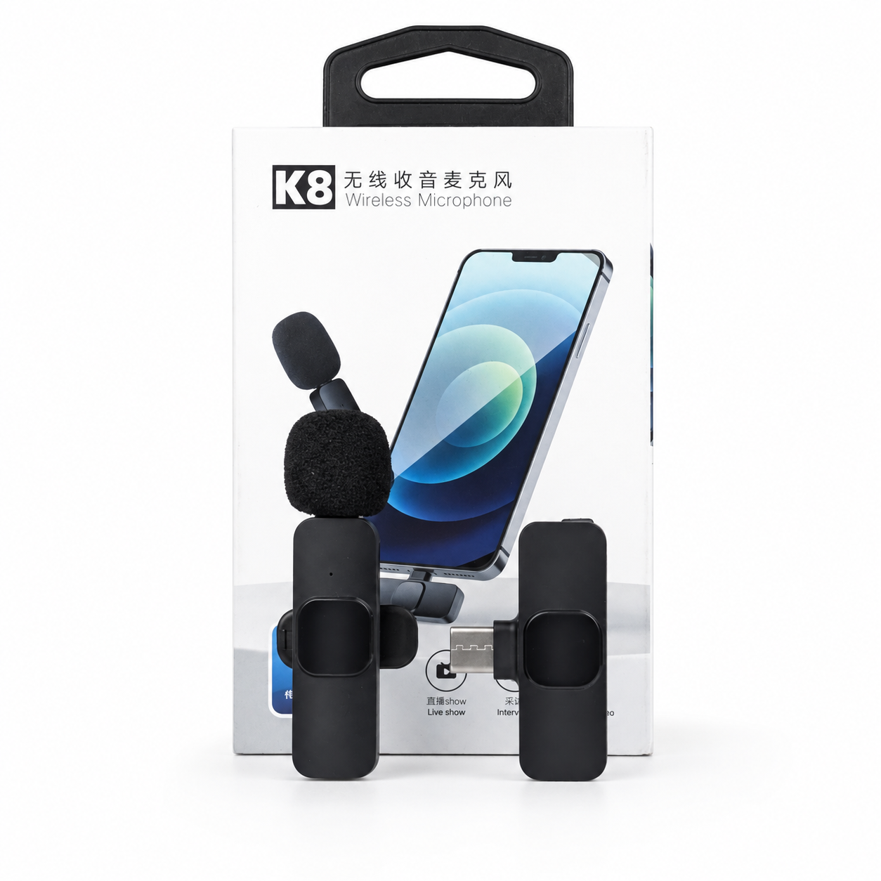 K8 Wireless Lavalier Microphone – Plug & Play Omnidirectional Clip-On Mic with Noise Cancellation, 65ft Range & Auto-Pairing for YouTube Vlogging, Live Streaming & Online Classes (Type-C & iPhone) - Image 2