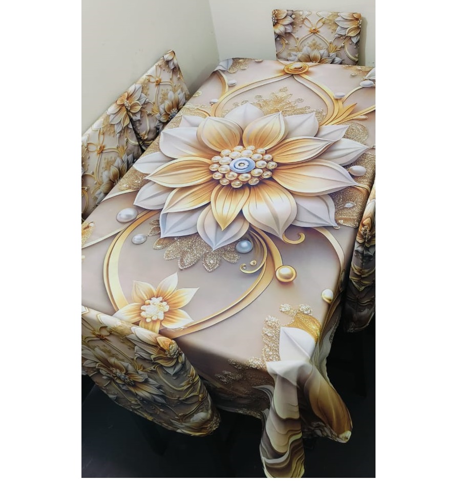 China Premium 3D Print Table Cloth Set - Image 2