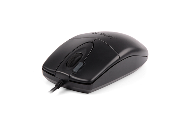 A4tech OP-730D Wired Optical Mouse – Silent Click Technology, Hyper-Fast Scrolling Wheel, Smooth Cursor Control & Ergonomic Contoured Design for Enhanced Productivity - Image 3