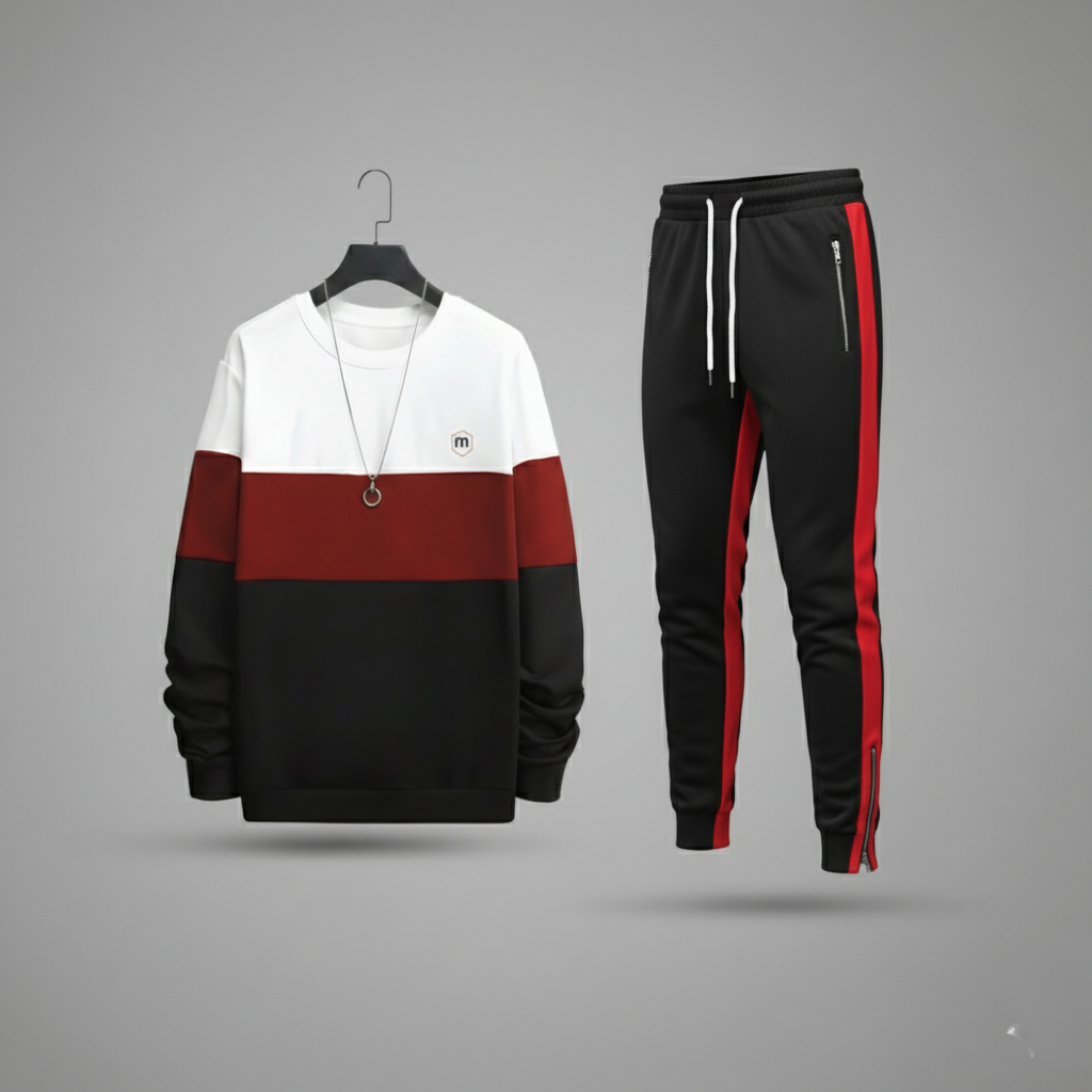 Men's Full Sleeve T-shirt & Trouser (2 Pcs)