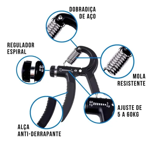 Adjustable Power Exercise Gripper Strengthener Hand Grip with Counter 5kg to 60kg Presser 1 pc - Image 3