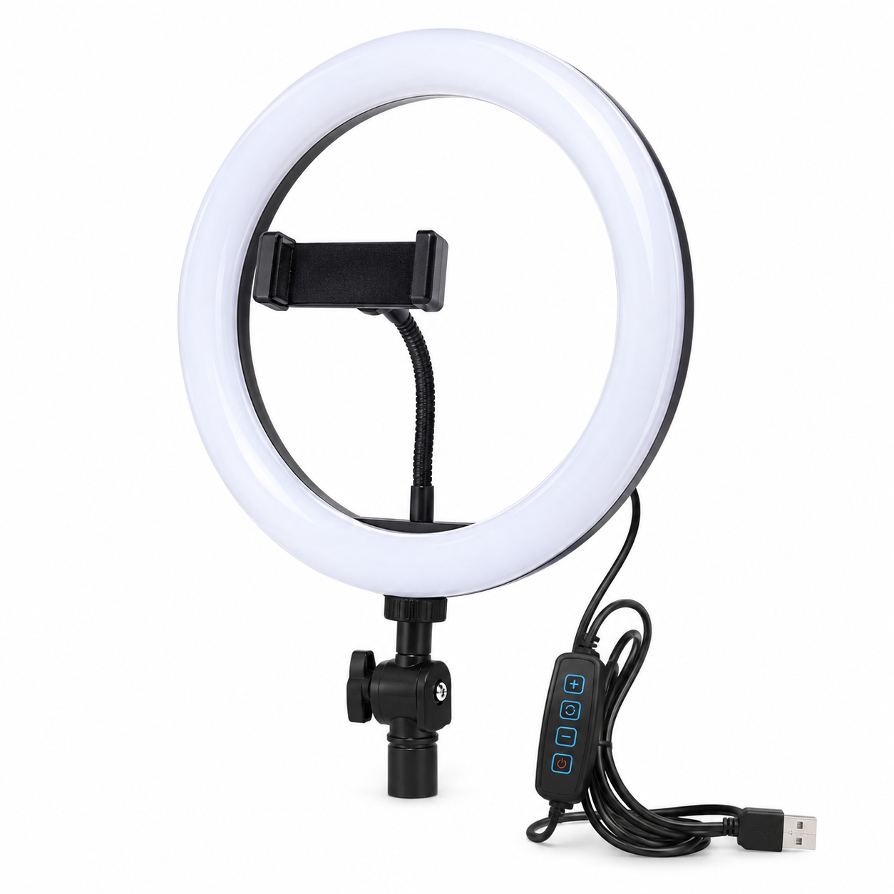 10-Inch LED Ring Light with Tripod Stand & Phone Holder – Dimmable Beauty Light with 3 Color Modes, 10 Brightness Levels & Bluetooth Remote for Vlogging, Makeup & Photography - Image 2
