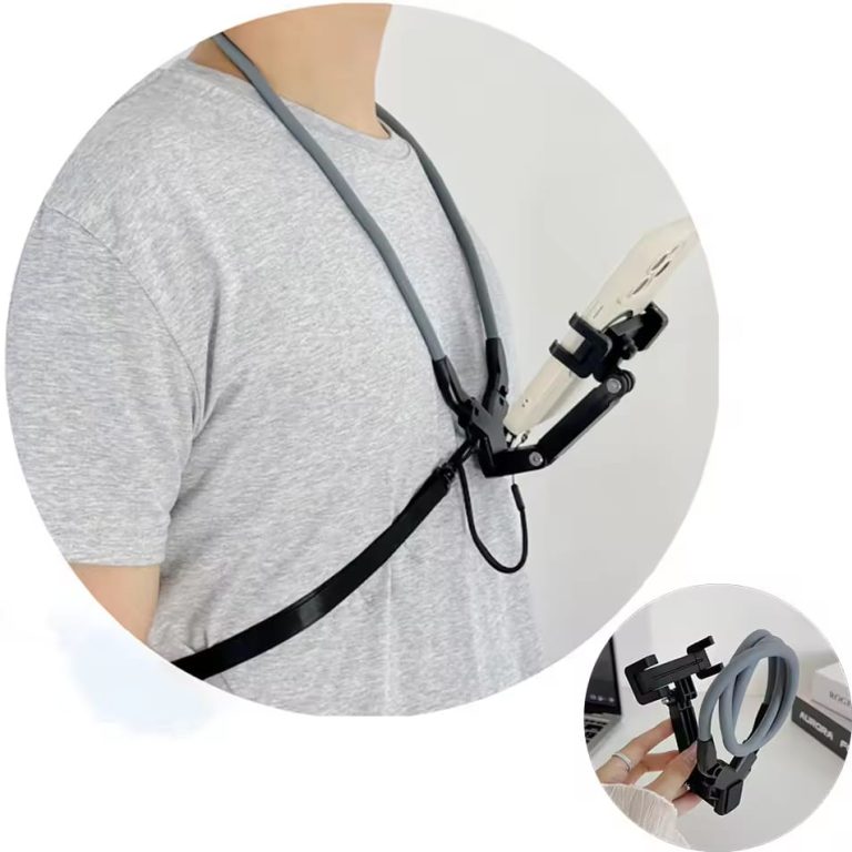 Hands-Free Magnetic & Flexible Neck Phone Holder Mount – 180° Adjustable POV Vlogging Bracket for Bike Riding, Unboxing, Cooking & Travel Recording - Image 3