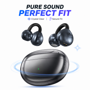 J87 Air Conduction Open-Ear True Wireless Earbuds – Bluetooth 5.4 TWS Sports Headphones with Wireless Charging, ENC Noise Cancelling & 24H Battery