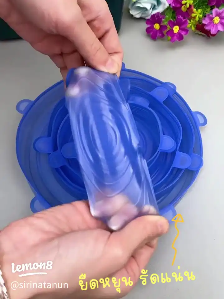 Tampas extensíveis de silicone, 6 pçs, reutilizáveis, wrap comida, mantem fresco, sela a tigela, elástico, capa de enrolar, cozinha, panelas - Image 2