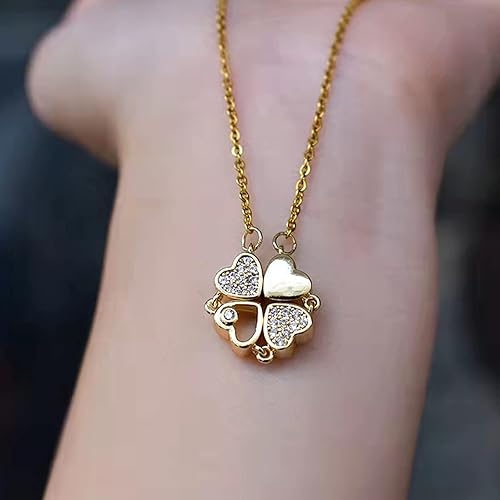 Love Heart Magnetic Pendant Chain Necklace - Image 5