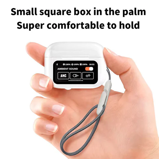 A9 Pro ANC True Wireless Earbuds – Smart Touch Screen Charging Case, Active Noise Cancellation, 13mm Drivers, GPS Location & 35H Battery - Image 4