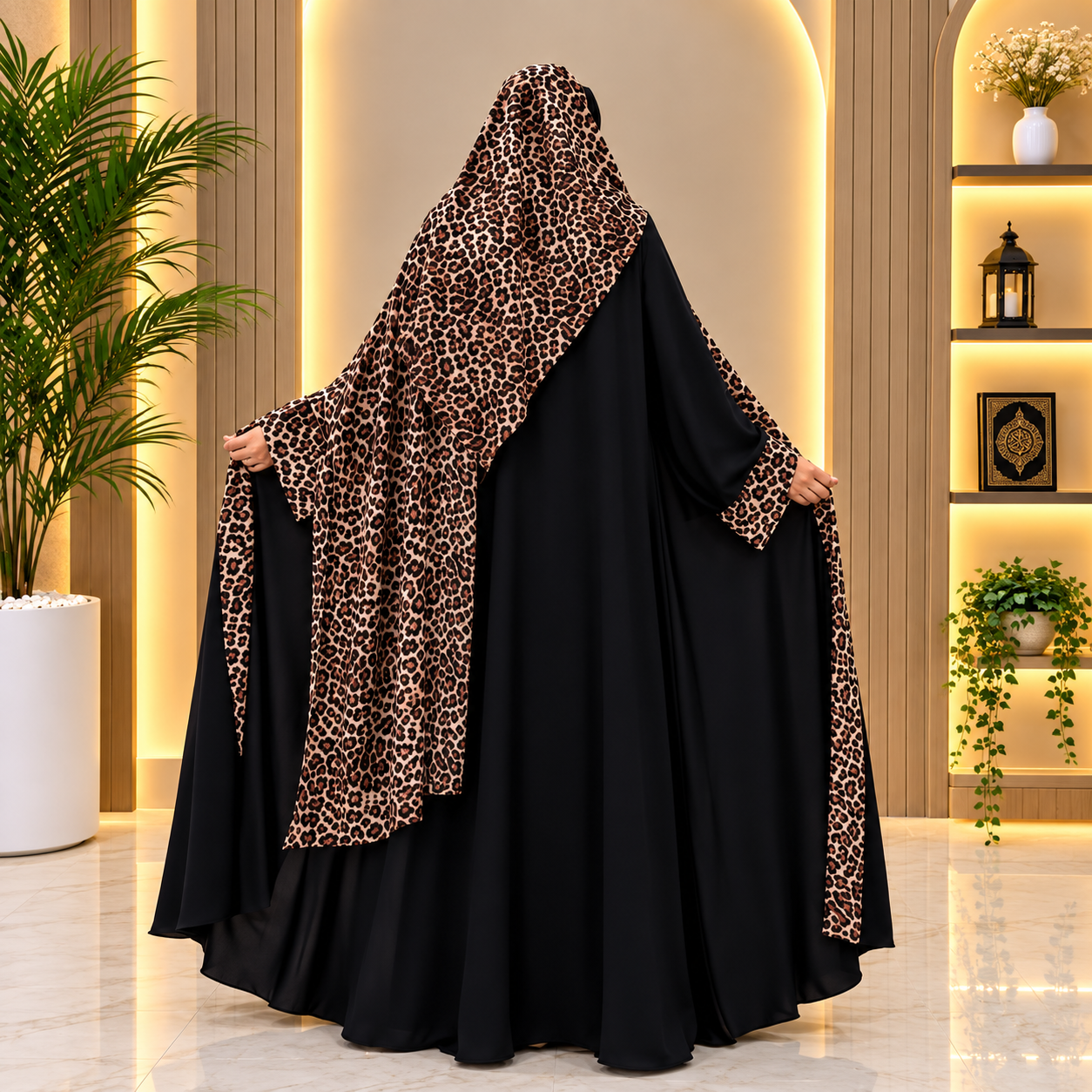 Tiger Print Abaya – 01 - Image 2