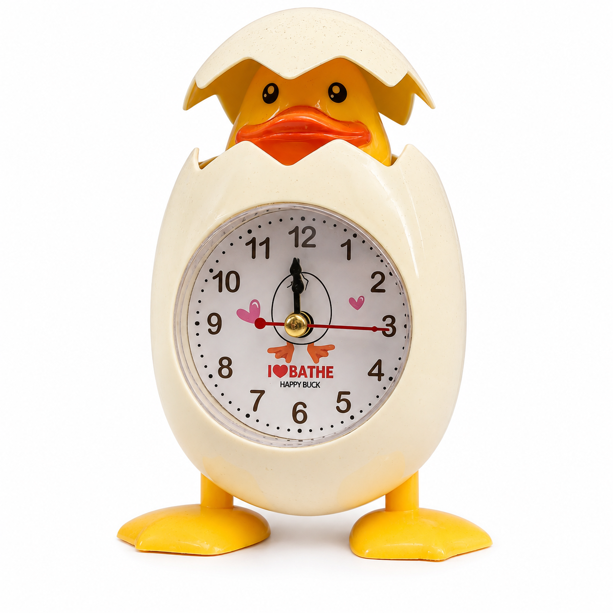 Cute Duck Egg Shell Cartoon Alarm Clock – Kids Desk & Bedroom Table Clock with Night Light - Image 2
