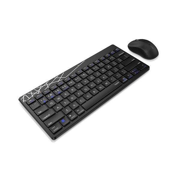 Rapoo 8000S Wireless Keyboard and Mouse Combo (Black) – 2.4GHz Stable Wireless, Spill-Resistant Design, 1000 DPI Optical Mouse, Long Battery Life & 2-Year Warranty - Image 3