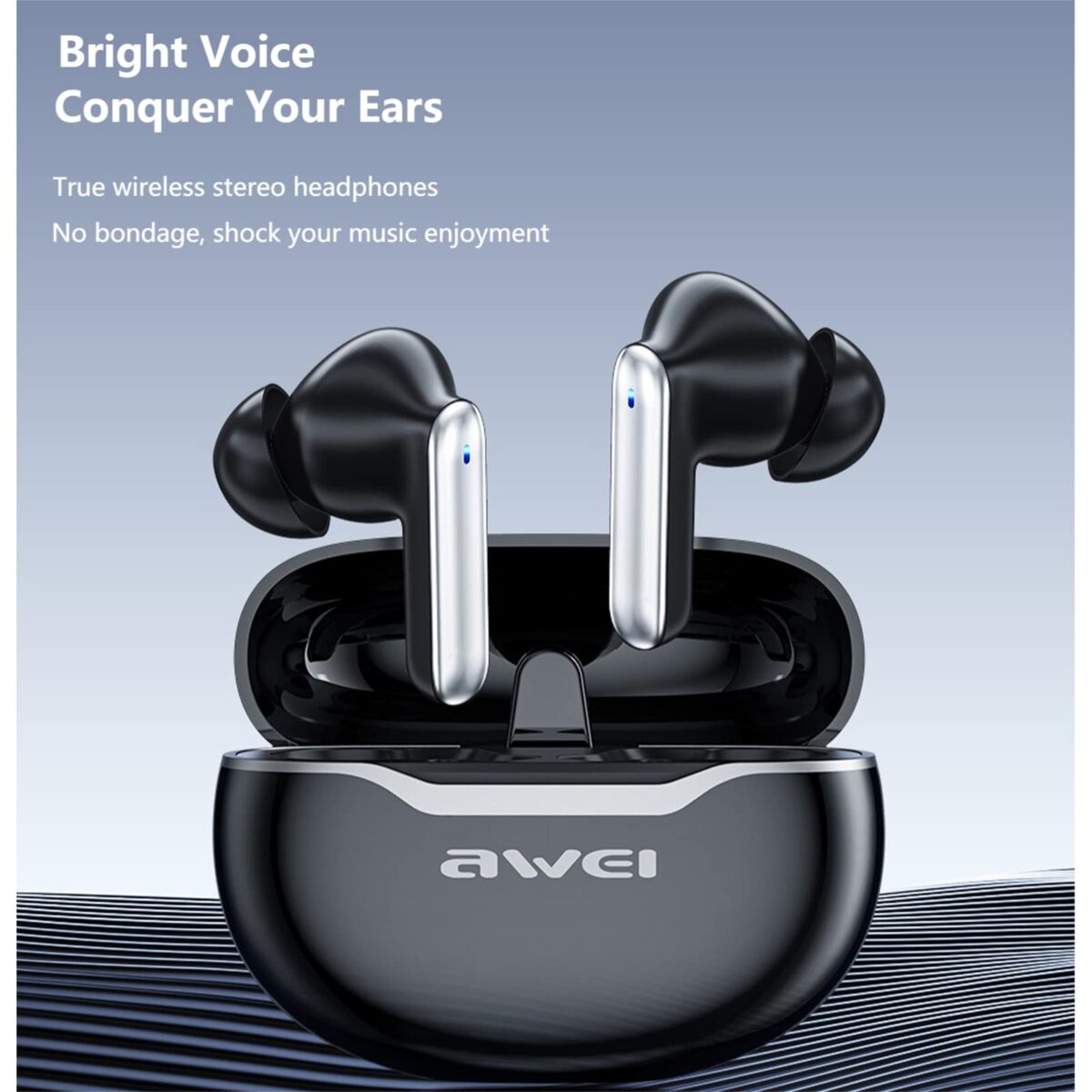 Awei T50 True Wireless Earbuds – Bluetooth 5.3 TWS with 13mm Drivers, 4-Mic ENC Noise Cancellation, IPX6 Waterproof & 25H Battery - Image 3