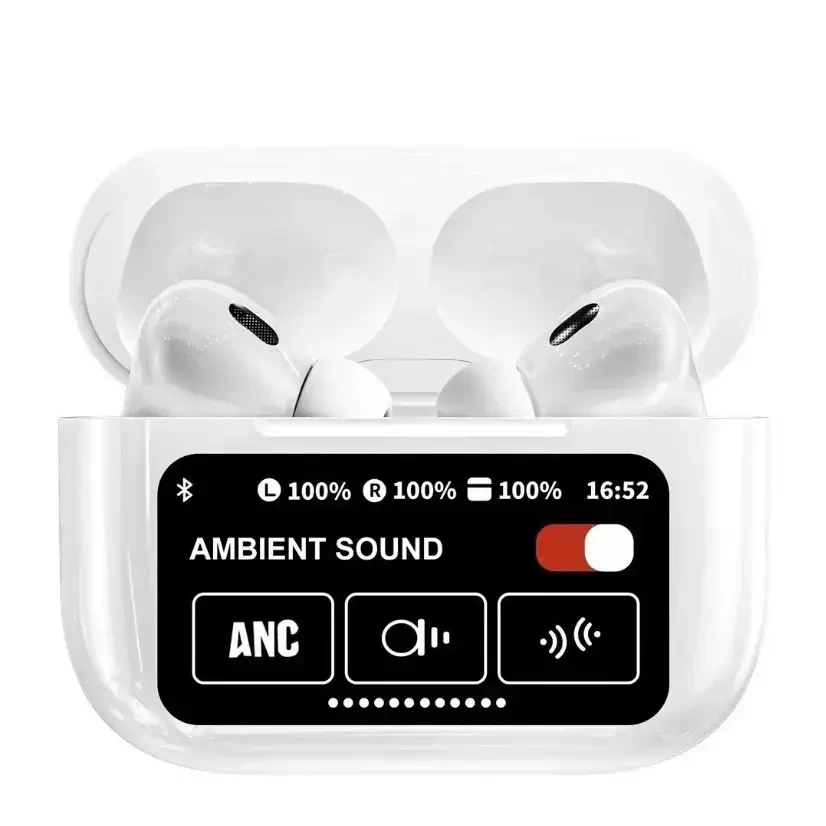 A9 Pro ANC True Wireless Earbuds – Smart Touch Screen Charging Case, Active Noise Cancellation, 13mm Drivers, GPS Location & 35H Battery - Image 3