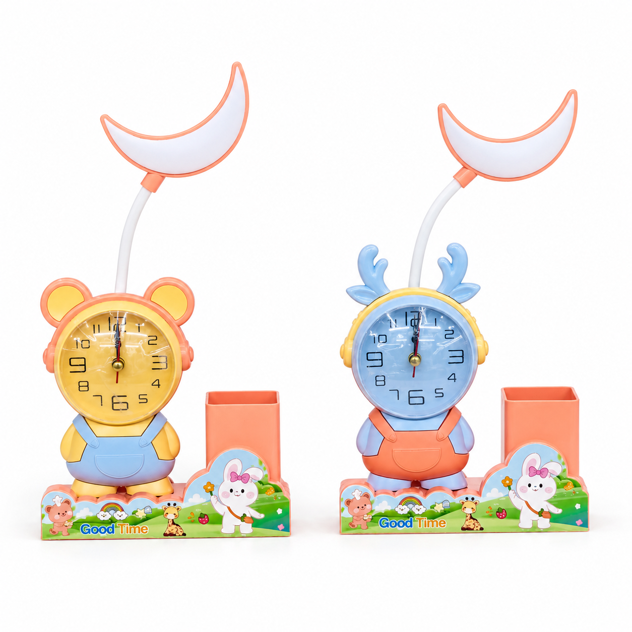 3 in 1 Table Lamp with Analog Clock & Pen Holder - Image 2