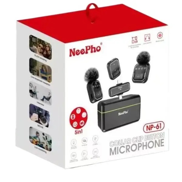Neepho NP-61 Wireless Microphone For Type-C, iPhone & Camera - Image 4