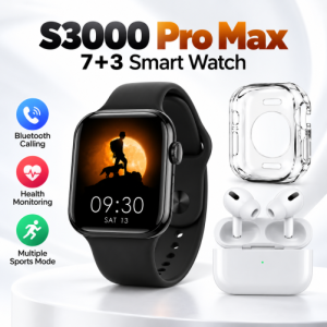 S3000 Pro Max 7+3 Smart Watch Combo – 2.09" Infinity Display, Bluetooth Calling & 7 Straps with Earbuds