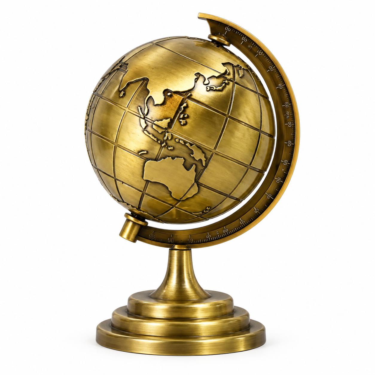 3D Rotating World Map Globe & Metal Eiffel Tower Showpiece Combo Set – Bronze & Gold Wash Finish, Elegant Tabletop Home & Office Decor, Luxury Travel Gift & Photoshoot Prop - Image 2