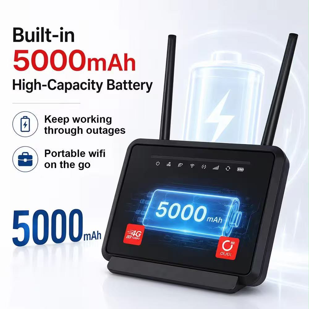 OLAX MC60 300Mbps Wi-Fi LTE Turbo Router 5000mah Battery - Image 5