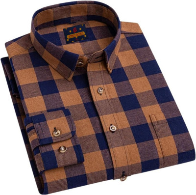 Men's long sleeve check shirt - Image 2