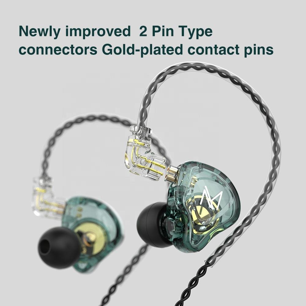 TRN MT1 Professional In-Ear Monitor Earphone – 10mm Dual Magnet Dynamic Driver Wired IEM with 0.75mm 2-Pin Detachable Cable, Transparent Polycarbonate Shell & 3.5mm L-Shaped Plug - Image 2