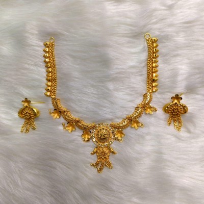 Gold Plated Necklace With Ear Ring - Image 2