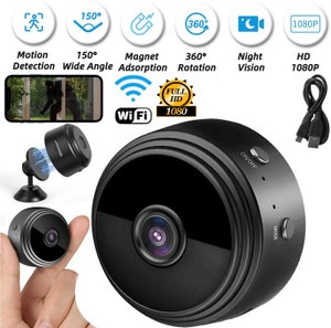 A9 Wi-Fi Night Vision Mini IP Camera – 1080P HD Wireless Security CCTV with 180° Wide-Angle Lens, Motion Detection, Loop Recording & Built-in Mic - Image 3